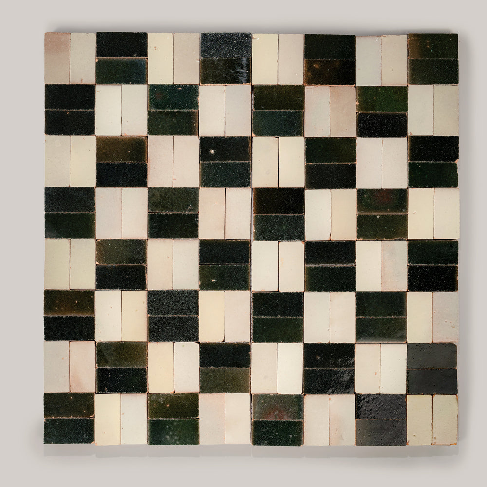 Tierra Checker Cream Oscuro by Tiles of Ezra