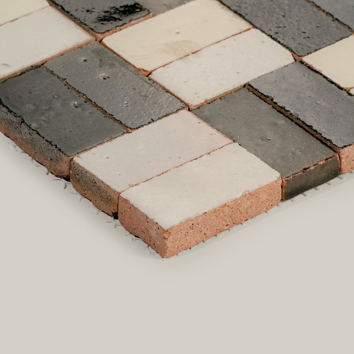 Tierra Checker Cream Oscuro by Tiles of Ezra