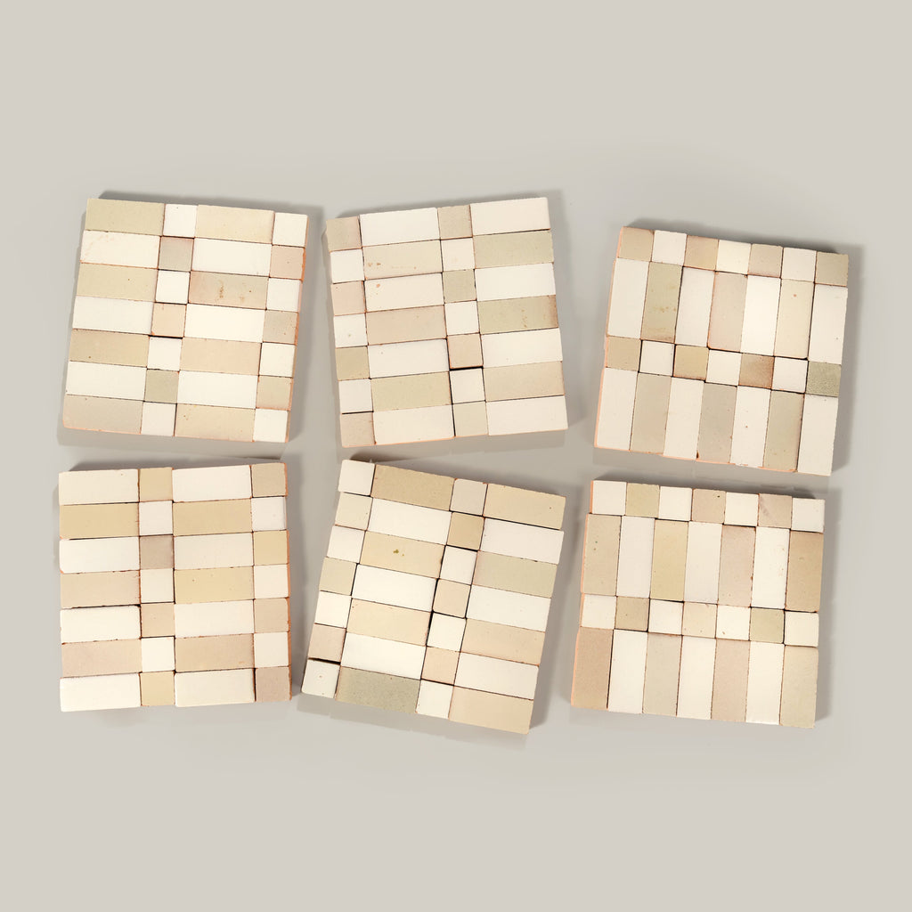 Tierra Plaid Cream Nieve by Tiles of Ezra