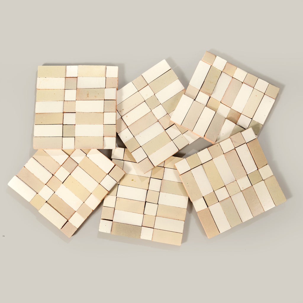 Tierra Plaid Cream Nieve by Tiles of Ezra