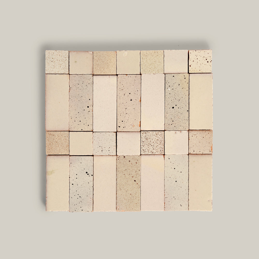 Tierra Plaid Cream Singe by Tiles of Ezra