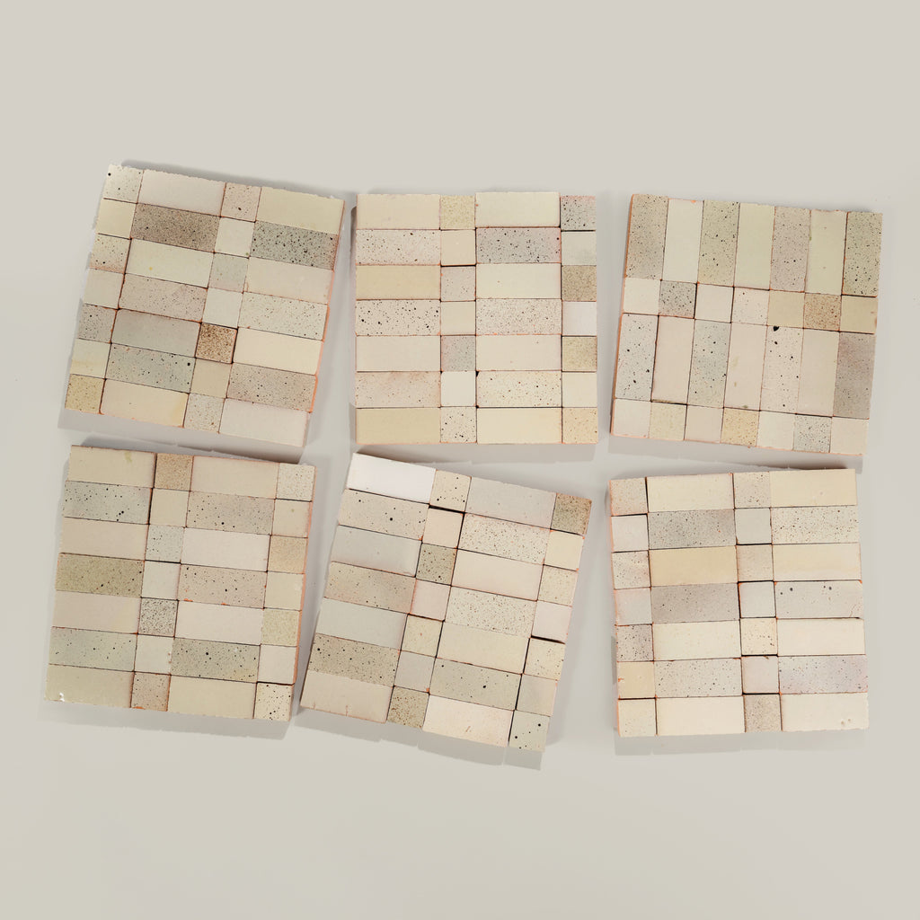 Tierra Plaid Cream Singe by Tiles of Ezra