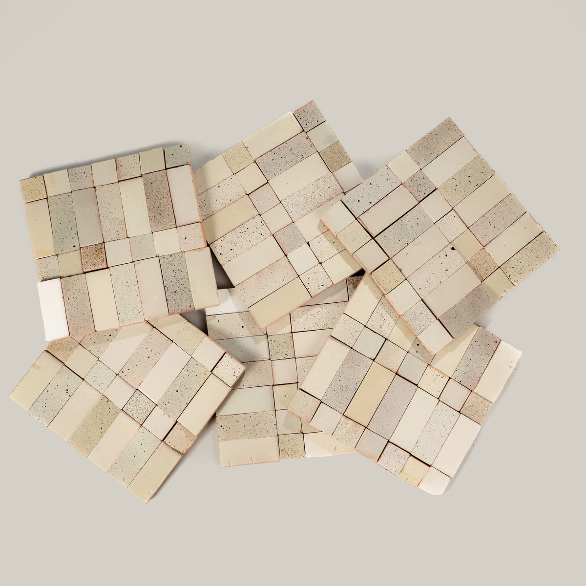 Tierra Plaid Cream Singe by Tiles of Ezra
