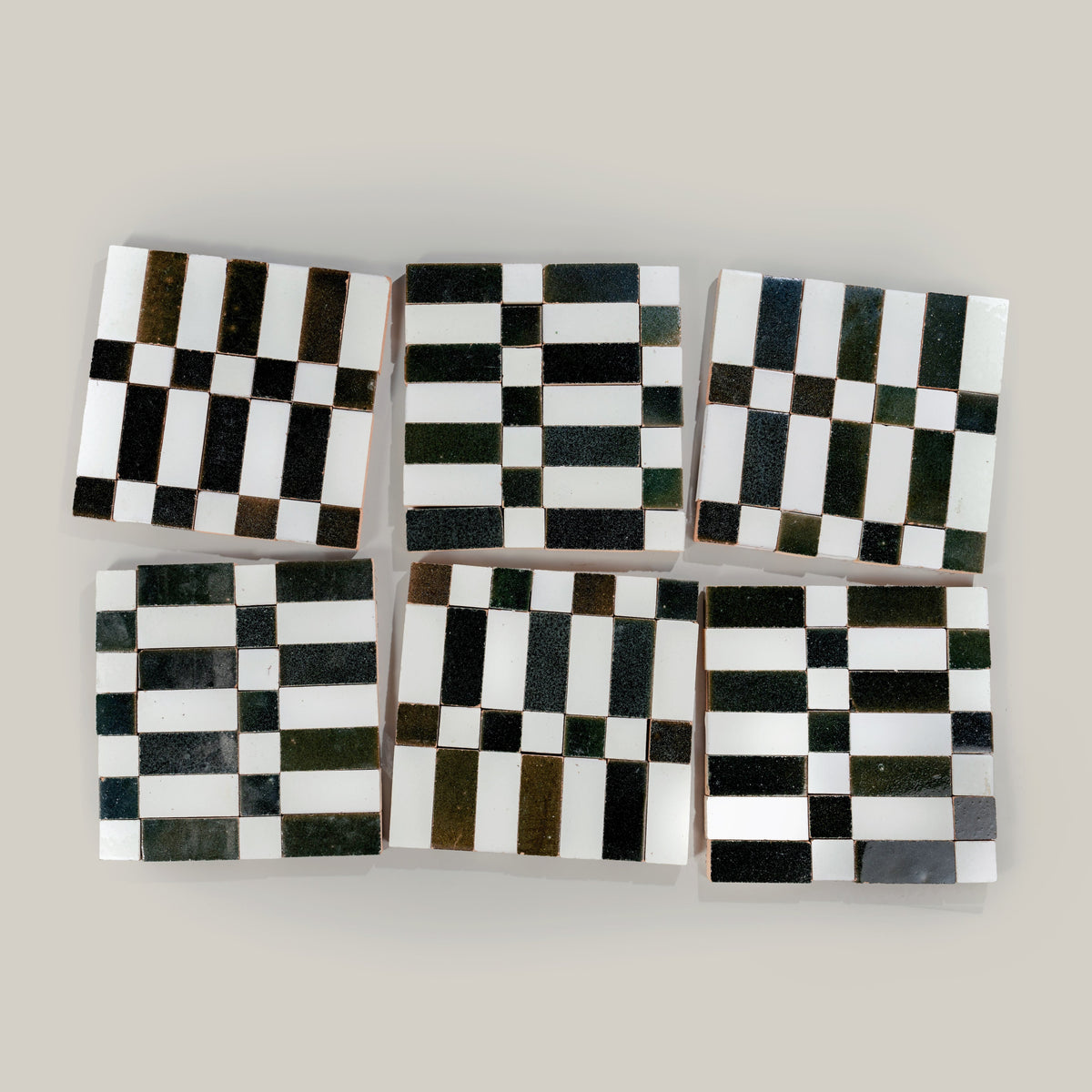 Tierra Plaid Nieve Oscuro by Tiles of Ezra