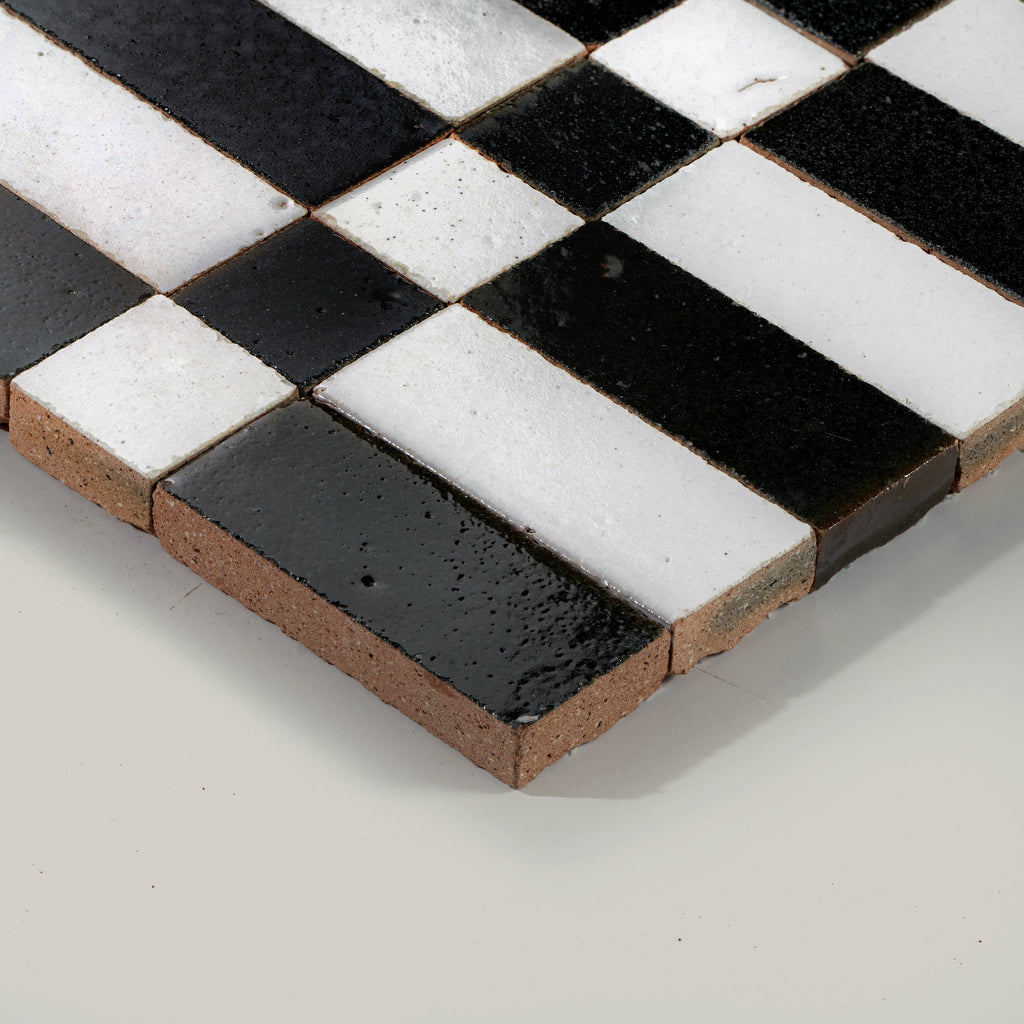 Tierra Plaid Nieve Oscuro by Tiles of Ezra