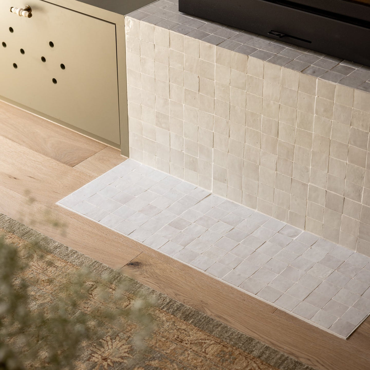 Moroccan Zellige Liston Mosaic Snow by Tiles of Ezra