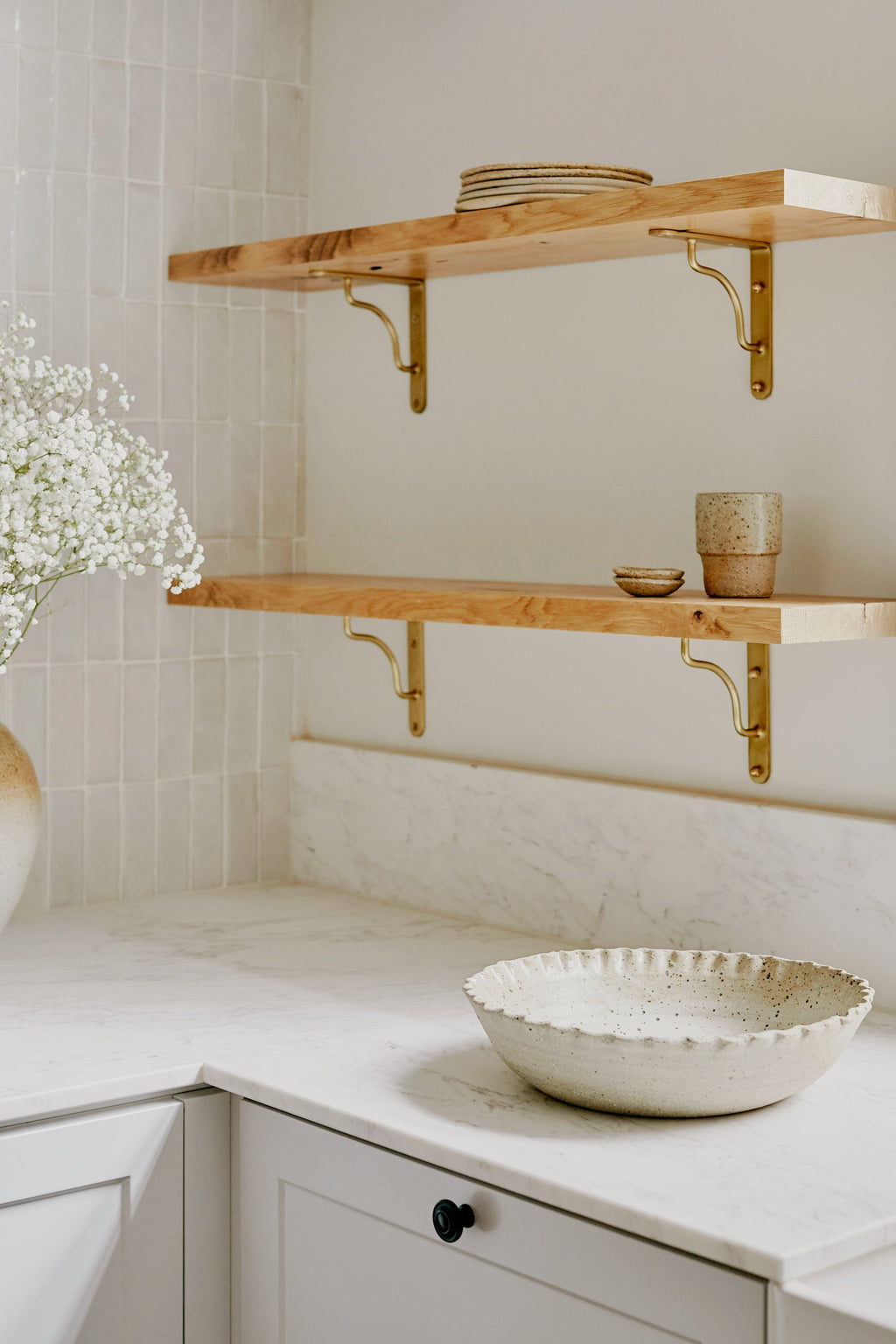 Moroccan Zellige Thin Bejmat Snow by Tiles of Ezra