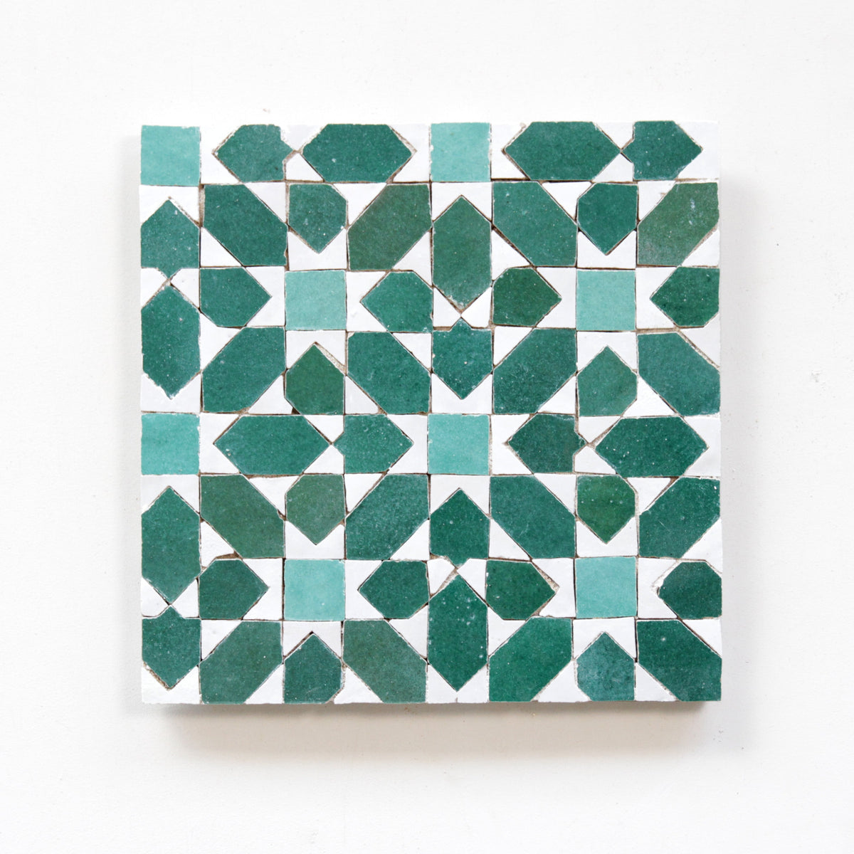 Moroccan Zellige Roseta Mosaic Snow + Forest + Poseidon by Tiles of Ezra