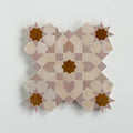 Moroccan Zellige Alcazar Large Mosaic Large Format Clay + Manuka + Moroccan Pink by Tiles of Ezra