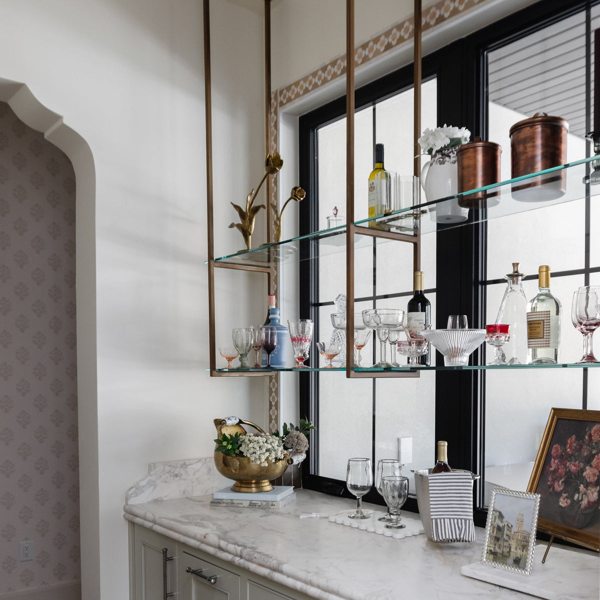 Moroccan Zellige Perfil Border Mosaic Snow + Clay + Latte by Tiles of Ezra