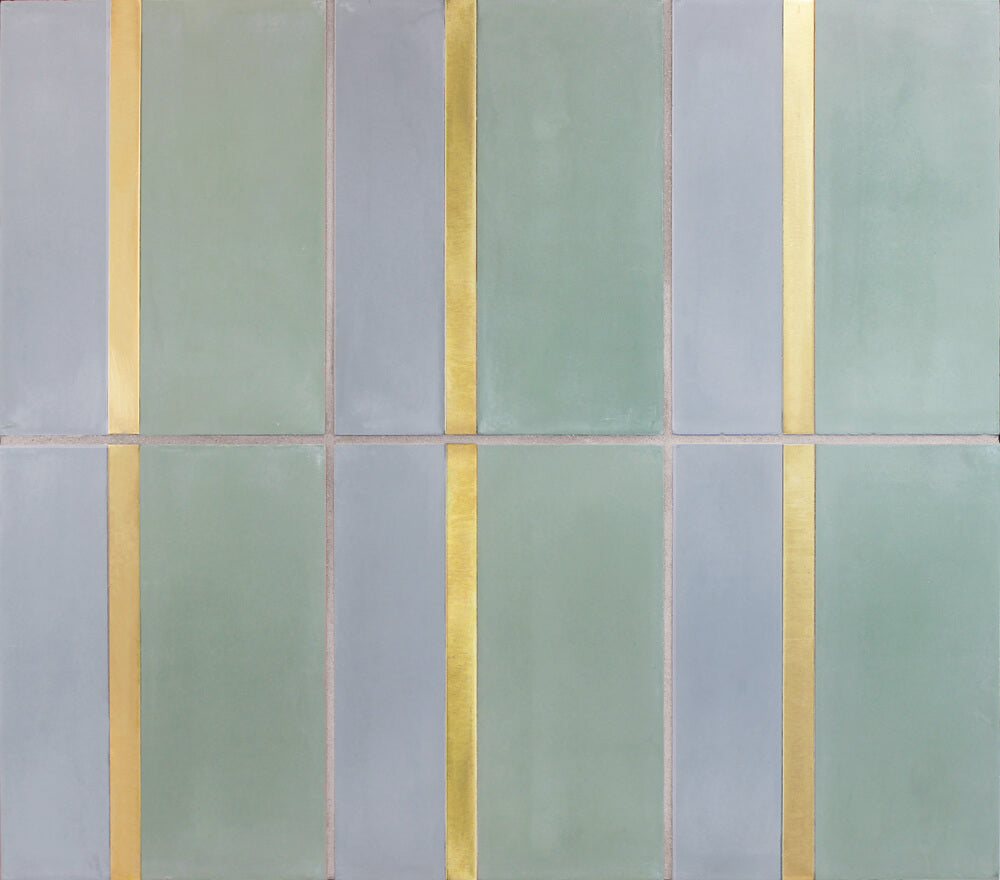 Kavim 4 | Green & Gray W/Brass by Tabarka Studio