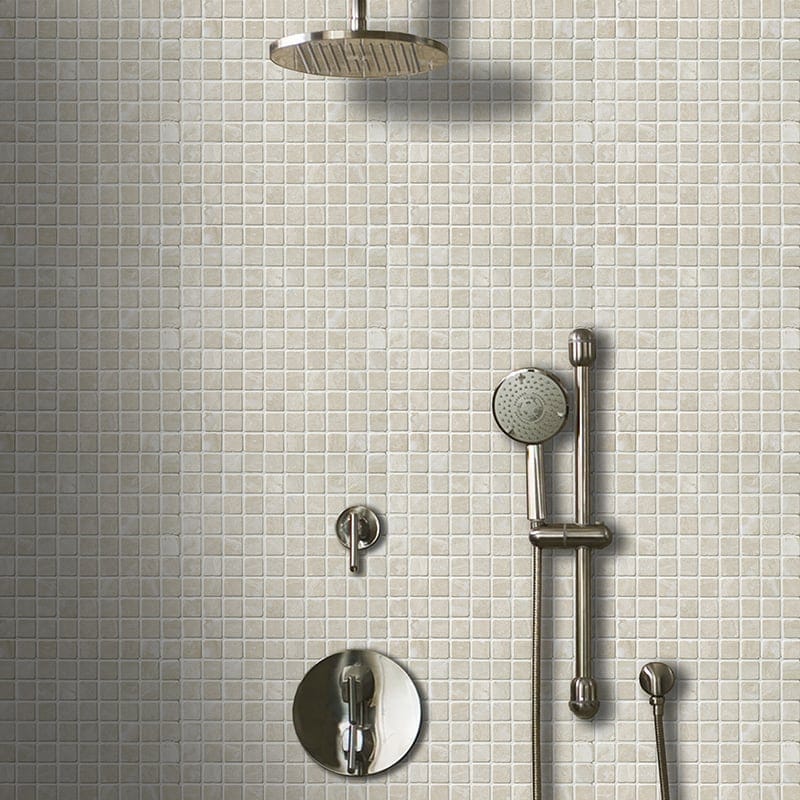 Diana Royal Tumbled 1x1 Marble Mosaic — 12 × 12 × 3/8 in