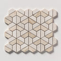 Diana Royal Textured 3d Hexagon Marble Mosaic — 10 3/8 × 12 × 3/8 in