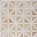 Diana Royal, Snow White Honed Classic Lattice Marble Mosaic — 14 3/4  ×  14 3/4 in