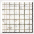 Calacatta Gold Royal Honed 1x1 Marble Mosaic — 12 × 12 × 3/8 in
