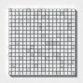 Calacatta Gold Royal Honed 5/8x5/8 Marble Mosaic — 12 × 12 × 3/8 in