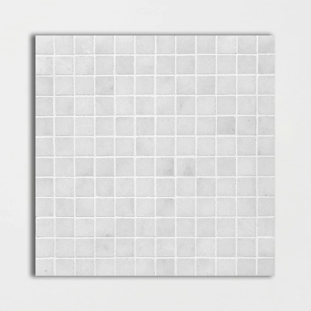Bianco Dolomiti Classic Honed 1x1 Marble Mosaic — 12 × 12 × 3/8 in
