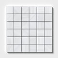 Bianco Dolomiti Classic Honed 2x2 Marble Mosaic — 12 × 12 × 3/8 in