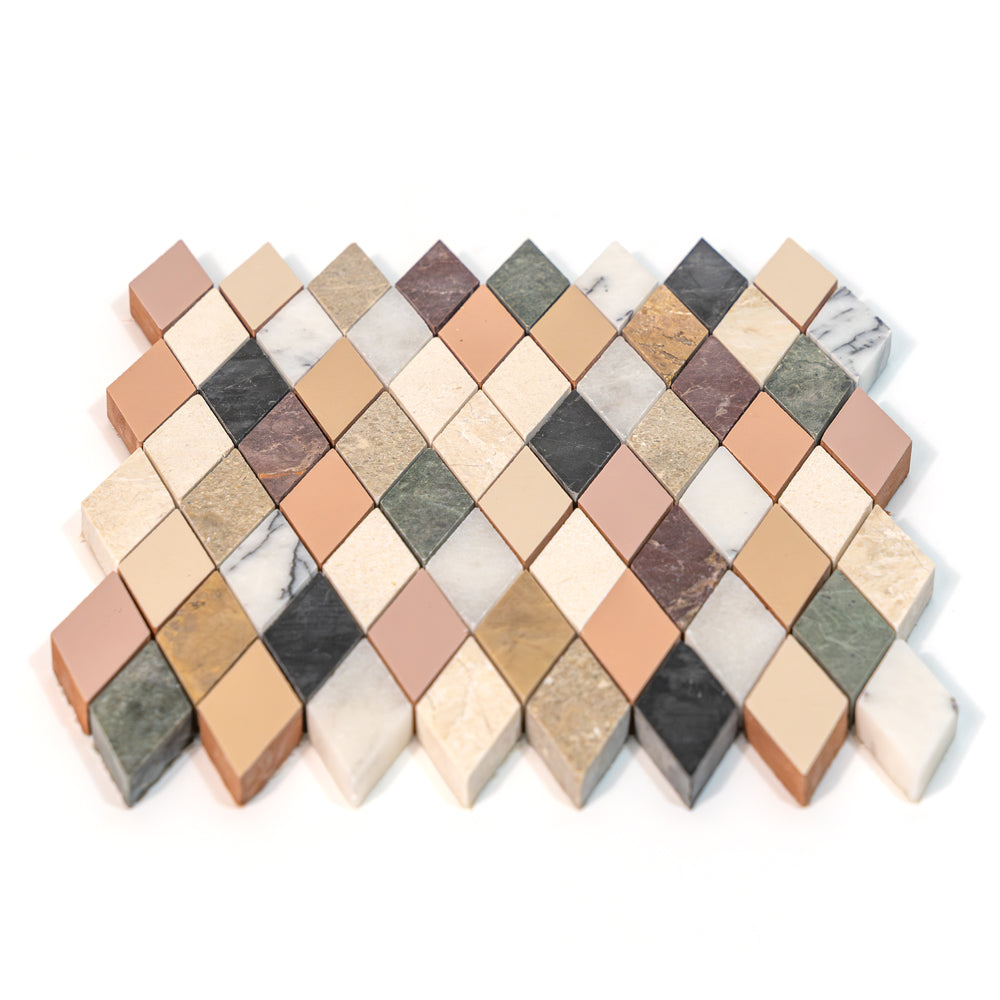 Blend Honed Hazem Marble Mosaic — 8 7/8”  ×  10 5/8” in