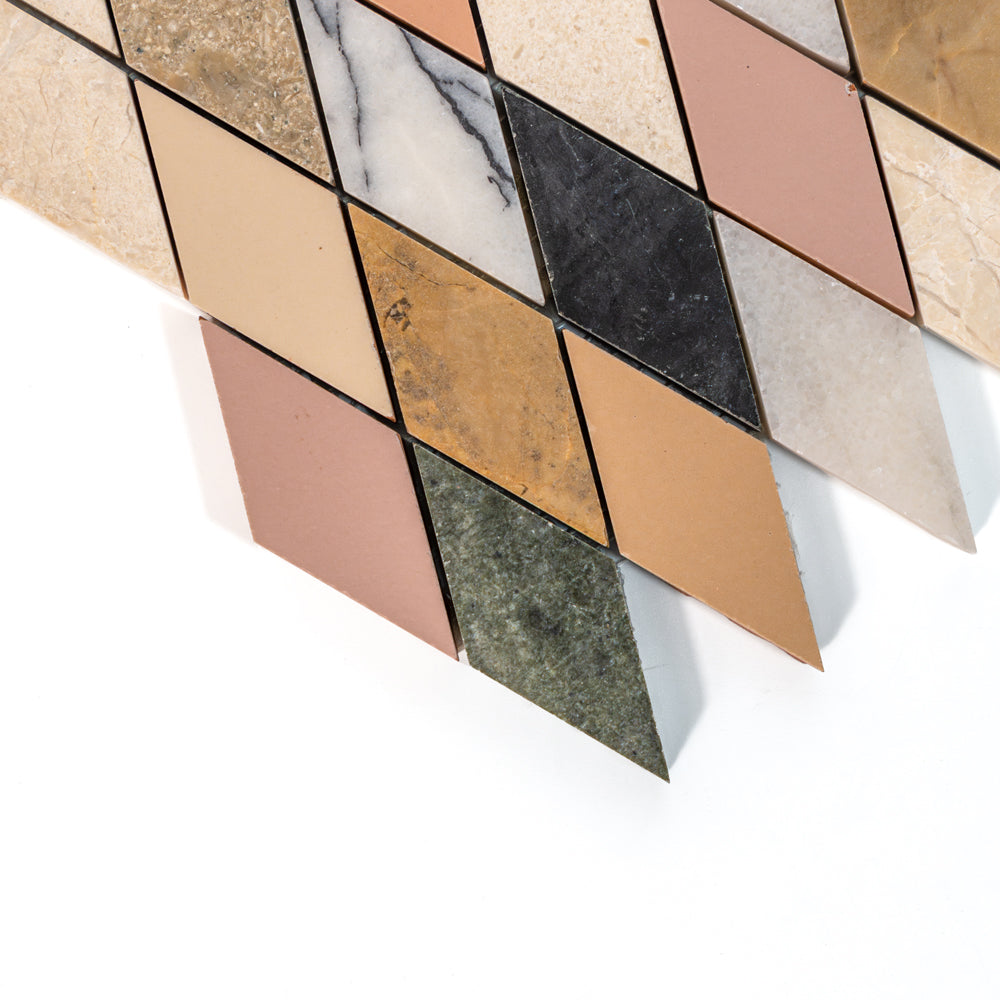 Blend Honed Hazem Marble Mosaic — 8 7/8”  ×  10 5/8” in