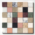 Blend Honed San Tropez Marble Mosaic — 12” × 12” × 3/8” in