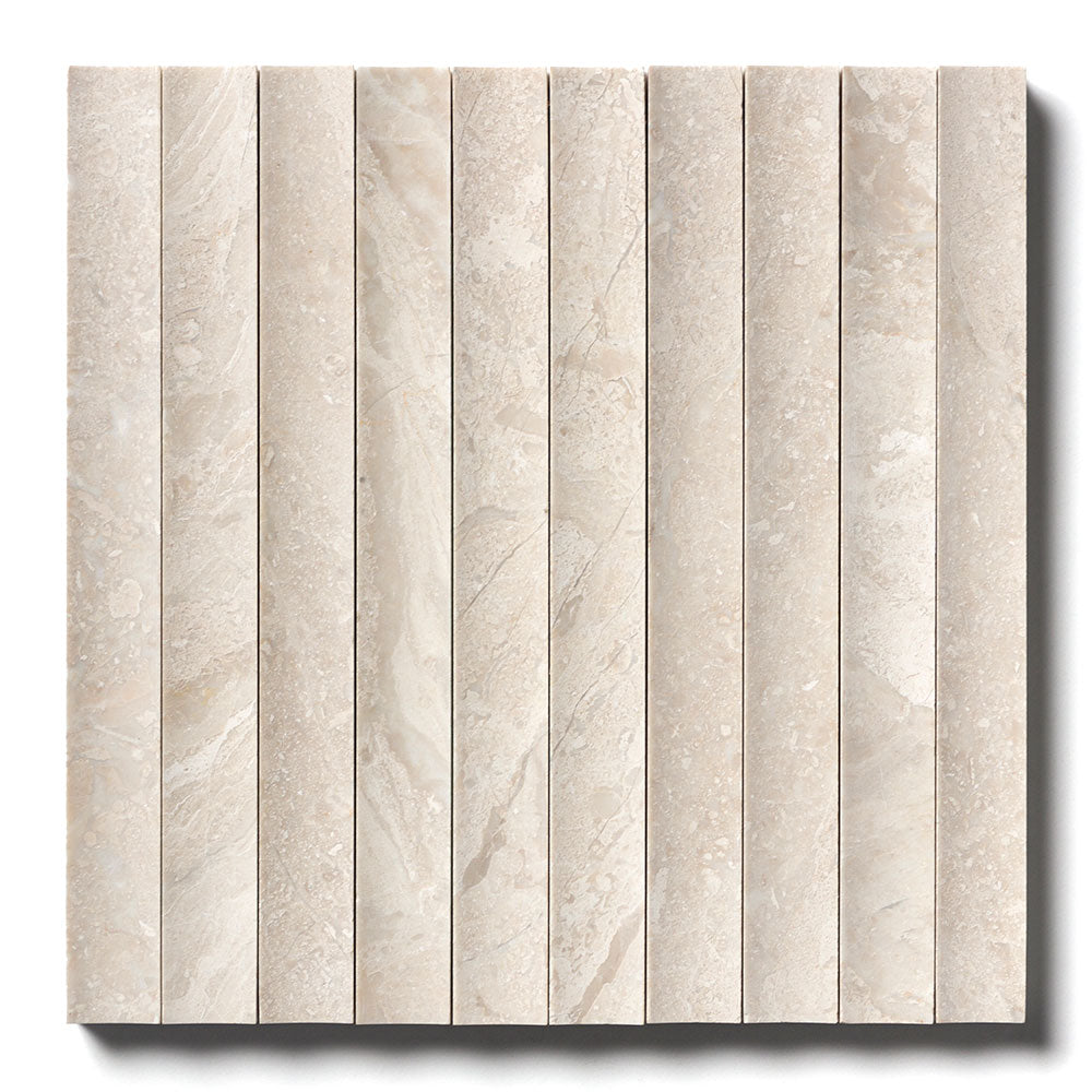 Diana Royal Honed Ion Marble Mosaic — 12 × 12 × 1/2 in
