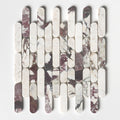 Calacatta Viola Honed Pill Marble Mosaic — 12 × 12 × 3/8 in