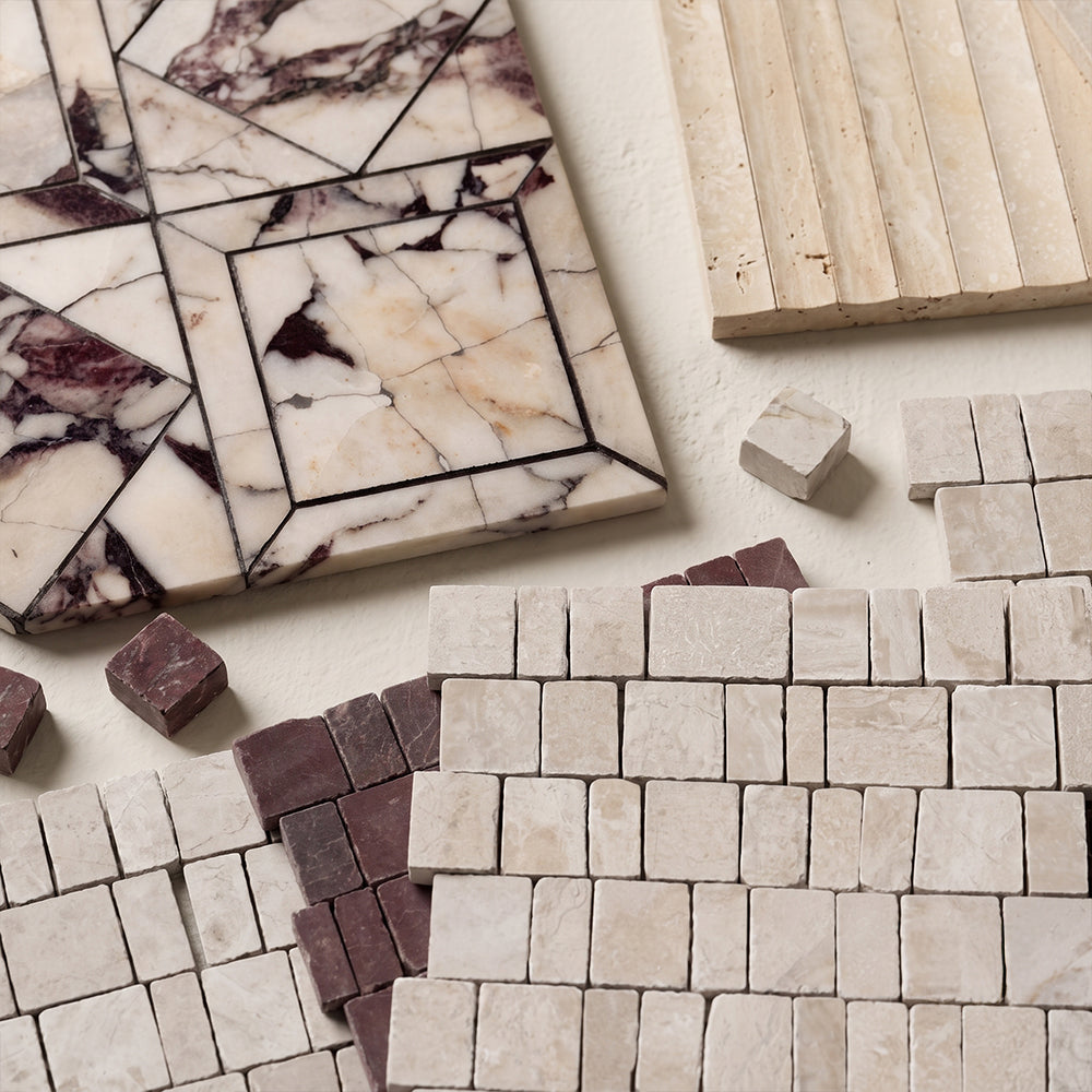 Calacatta Viola Honed Palazzo Li Antica Marble Mosaic — 12 × 12 × 3/8 in