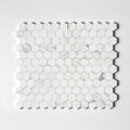 Calacatta Gold Honed Hexagon 2 Marble Mosaic — 10 3/8 × 12 × 3/8 in