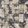 Calacatta Viola Honed Hand Clipped Marble Mosaic — 12 × 12 × 3/8 in