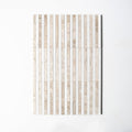 Diana Royal, Snow White Honed Mod Stripes Marble Mosaic — 12 × 12 × 3/8 in