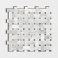 Calacatta Gold Polished Bardiglo Marble Mosaic — 12 × 12 × 3/8 in