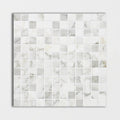 Calacatta Gold Polished 1x1 Marble Mosaic — 12 × 12 × 3/8 in