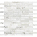 Calacatta Gold Honed 5/8x3 Marble Mosaic — 12 × 12 × 3/8 in
