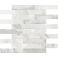 Calacatta Gold Honed 1 1/4x6 Marble Mosaic — 12 × 12 × 3/8 in