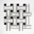 Calacatta Gold Honed Lattice Marble Mosaic — 12 × 12 × 3/8 in