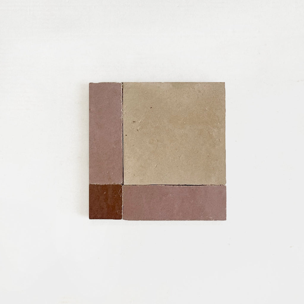 Moroccan Zellige Palacio Mosaic Clay + Rust + Moroccan Pink by Tiles of Ezra