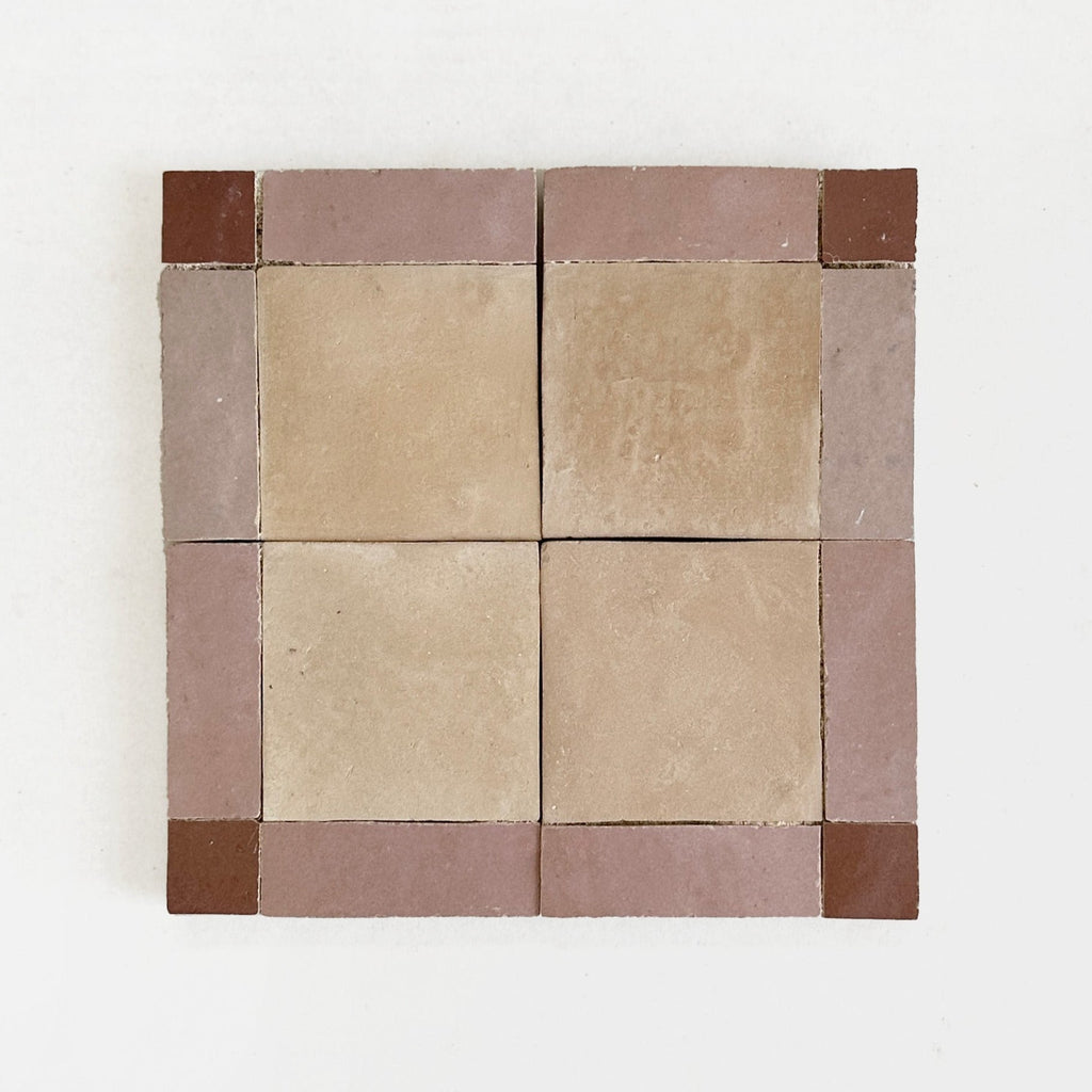 Moroccan Zellige Palacio Mosaic Clay + Rust + Moroccan Pink by Tiles of Ezra