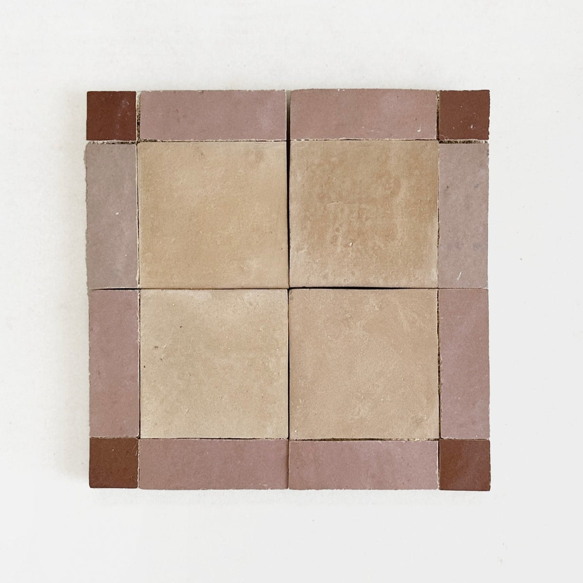 Moroccan Zellige Palacio Mosaic Clay + Rust + Moroccan Pink by Tiles of Ezra