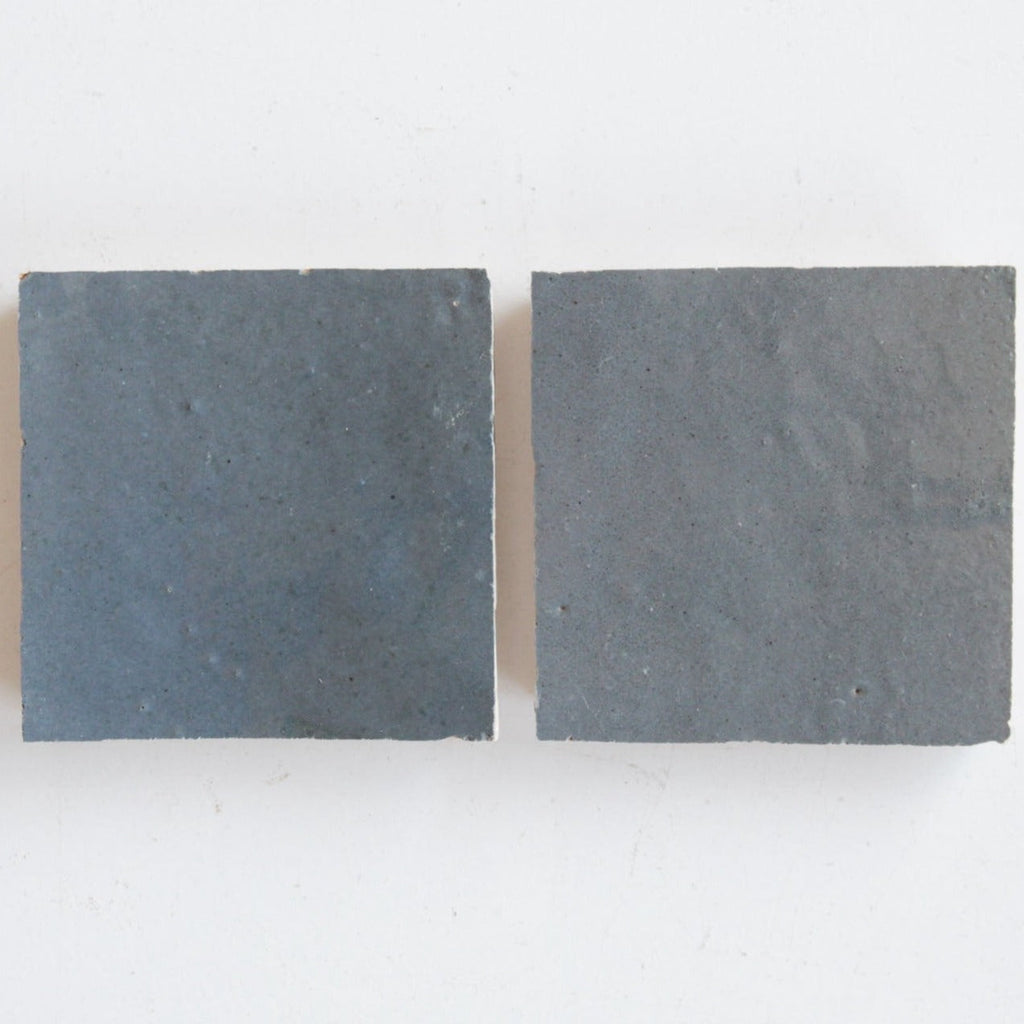 Moroccan Zellige Square Ash Grey by Tiles of Ezra