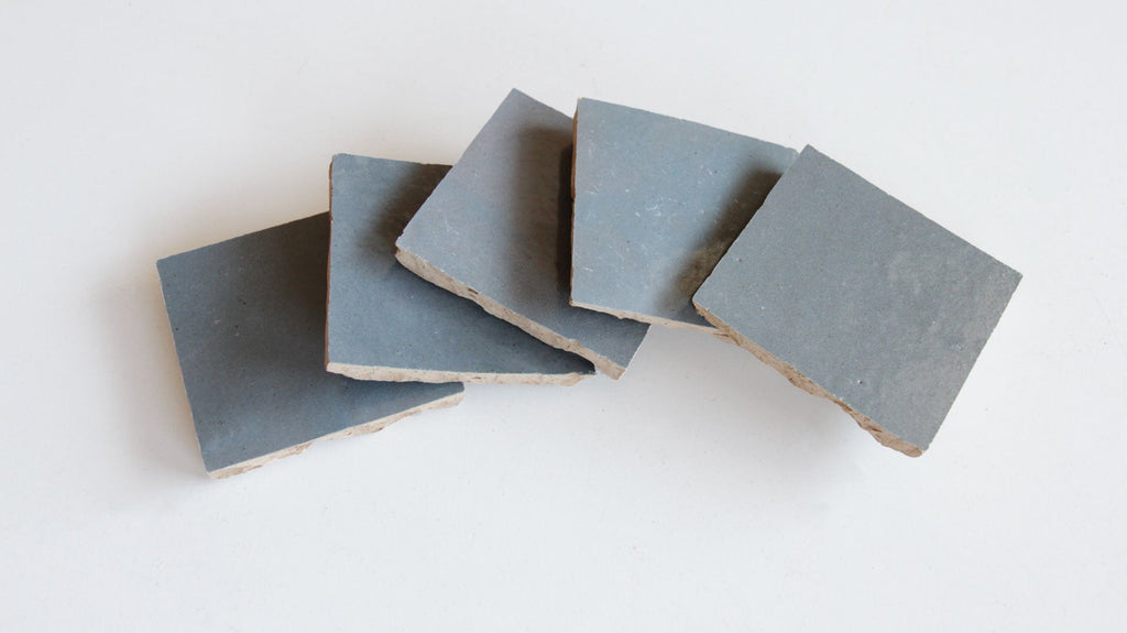 Moroccan Zellige Square Ash Grey by Tiles of Ezra