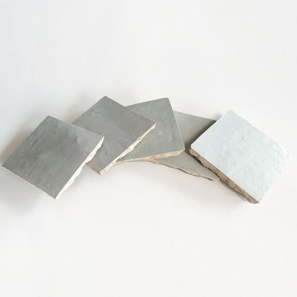 Moroccan Zellige Square Mint by Tiles of Ezra