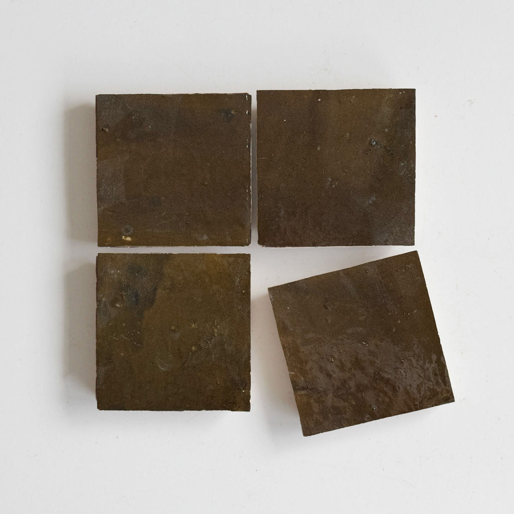 Moroccan Zellige Square Shiitake by Tiles of Ezra