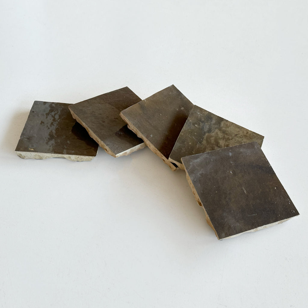 Moroccan Zellige Square Shiitake by Tiles of Ezra