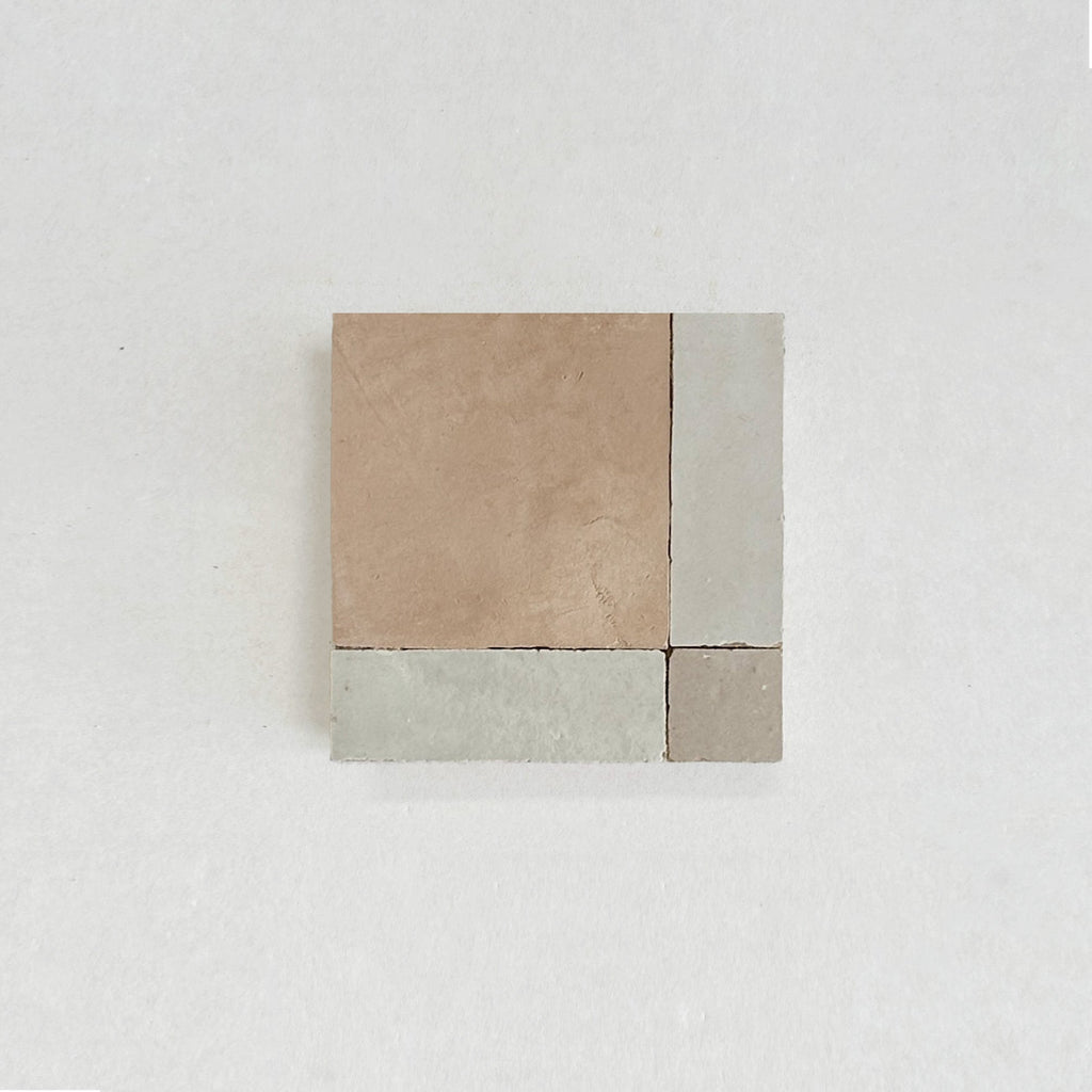 Moroccan Zellige Palacio Mosaic Clay + Dust + Oat by Tiles of Ezra