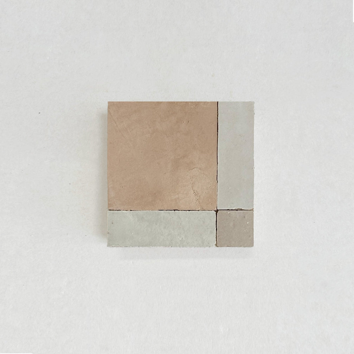 Moroccan Zellige Palacio Mosaic Clay + Dust + Oat by Tiles of Ezra