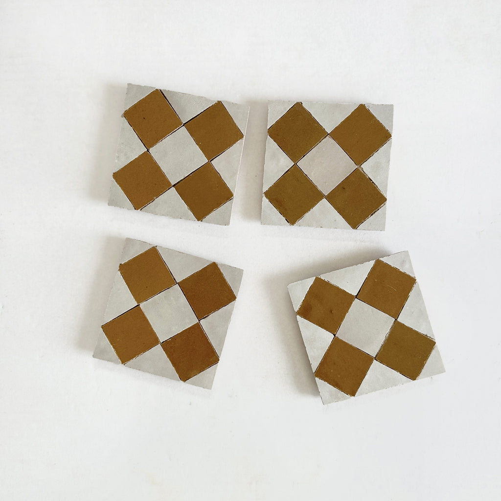 Moroccan Zellige Tavira Mosaic Manuka + Oat by Tiles of Ezra