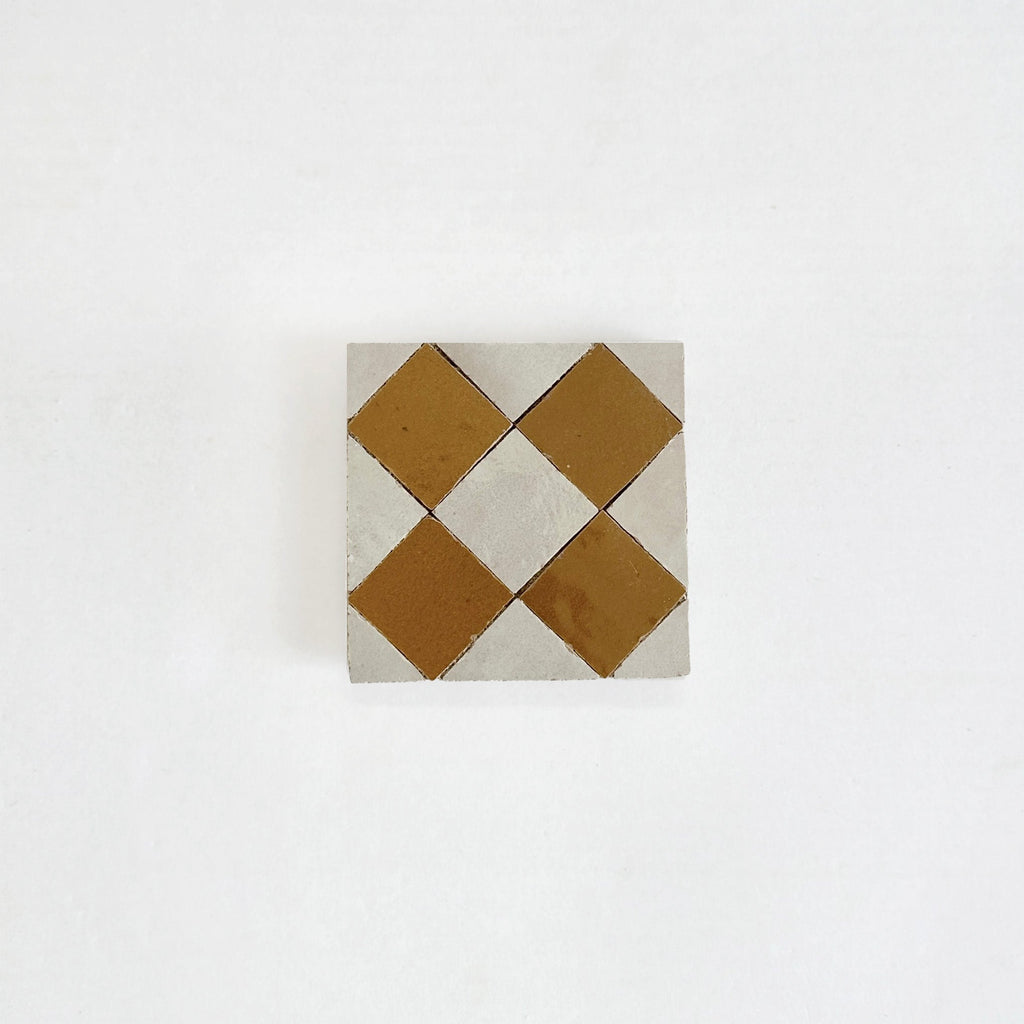 Moroccan Zellige Tavira Mosaic Manuka + Oat by Tiles of Ezra