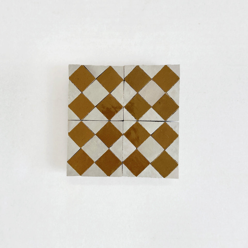 Moroccan Zellige Tavira Mosaic Manuka + Oat by Tiles of Ezra
