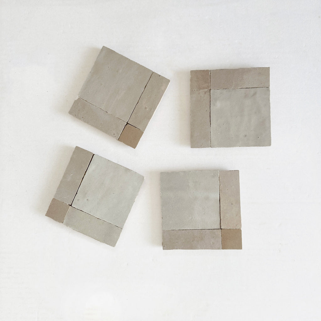 Moroccan Zellige Palacio Mosaic Dust + Latte + Oat by Tiles of Ezra
